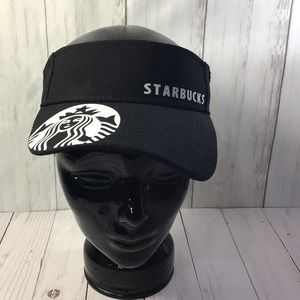 Starbucks Black Adjustable Visor Cap Mermaid Logo